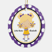 Niedlich Cheerleader Little Sister Weihnachtsschmu Keramikornament (Links)