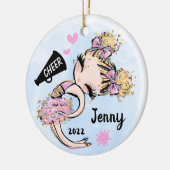 Niedlich Cheerleader Ornament Pink Blonde Haar (Links)