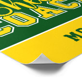 Niedlich Cheertrainer Personalisiert Kelly Green & Poster (Ecke)