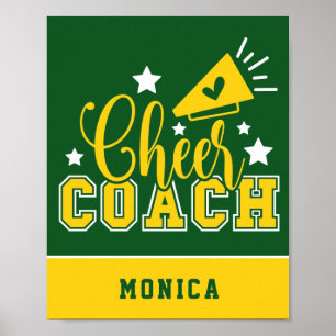 Niedlich Cheertrainer Personalisiert Kelly Green & Poster