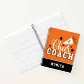 Niedlich Cheertrainer Personalisiert Orange und Bl Notizblock (Innenseite)
