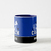 Niedlich Cheftrainer Personalisiert Royal Blue & B Zweifarbige Tasse (Mittel)