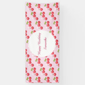 Niedlich Cherry 1. Geburtstag Party Banner (Vertikal)