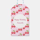 Niedlich Cherry 1. Geburtstag Party Geschenkanhänger (Vorderseite)
