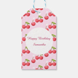 Niedlich Cherry 1. Geburtstag Party Geschenkanhänger