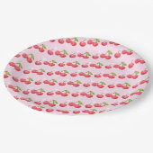 Niedlich Cherry 1. Geburtstag Party Pappteller (Schrägansicht)