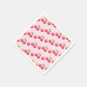 Niedlich Cherry 1. Geburtstag Party Serviette (Ecke)