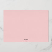 Niedlich Cherry Blossom Gold Script Blumenjungen D Folieneinladung (Rückseite)