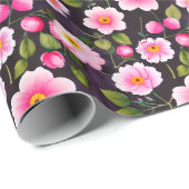 Niedlich Cherry Blume rot, blau, gelb Geschenkpapier (Rolleneckpunkt)