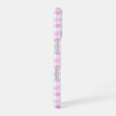 Niedlich Cherry Coquette Bow Pink Gingham iPhone 16 Hülle (Rechte Seite)