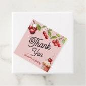 Niedlich Cherry First Girly Birthday Pink Geschenkanhänger (Beispiel)