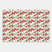 Niedlich Cherry Themenmuster Geburtstag Geschenkpapier Set (Vorderseite 3)