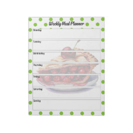 Niedlich Cherry Weekly Meal Planner Notizblock