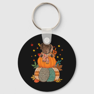 Niedlich Chesapeake Bay Retriever Pumpkinthanksgiv Schlüsselanhänger
