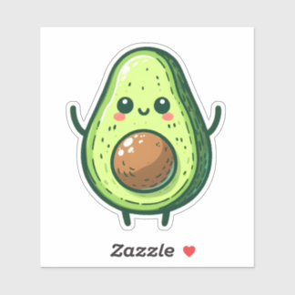 Niedlich Chibi Avocado Aufkleber