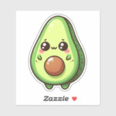 Niedlich Chibi Avocado Aufkleber (Blatt)