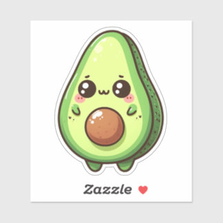 Niedlich Chibi Avocado Aufkleber
