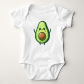 Niedlich Chibi Avocado Baby Strampler (Vorderseite)