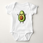 Niedlich Chibi Avocado Baby Strampler (Vorderseite)
