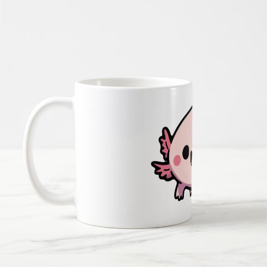 Niedlich Chibi Axolotl Kaffeetasse (Links)