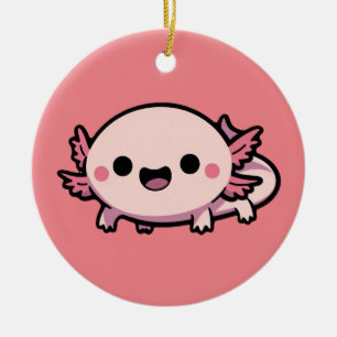 Niedlich Chibi Axolotl Keramik Ornament