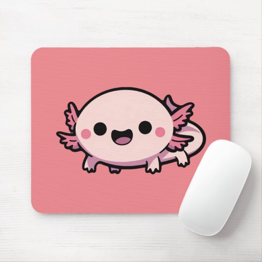 Niedlich Chibi Axolotl Mousepad (Mit Mouse)