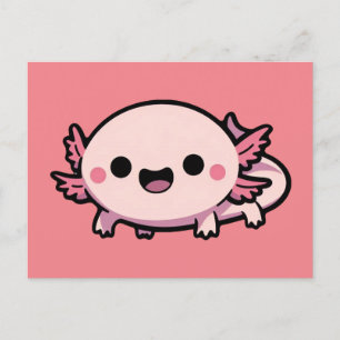 Niedlich Chibi Axolotl Postkarte