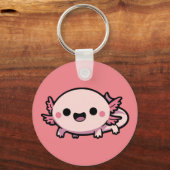Niedlich Chibi Axolotl Schlüsselanhänger (Vorderseite)
