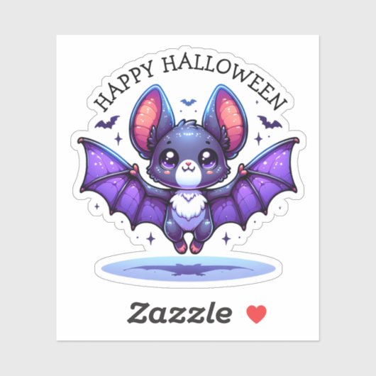 Niedlich Chibi Cartoon Bat Halloween Aufkleber (Blatt)
