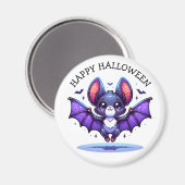 Niedlich Chibi Cartoon Bat Halloween Magnet (Vorderseite/Rückseite)