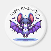 Niedlich Chibi Cartoon Bat Halloween Magnet (Vorne)