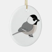 Niedlich Chibi Chickadee Keramikornament (Rechts)