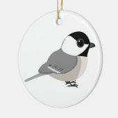 Niedlich Chibi Chickadee Keramikornament (Links)