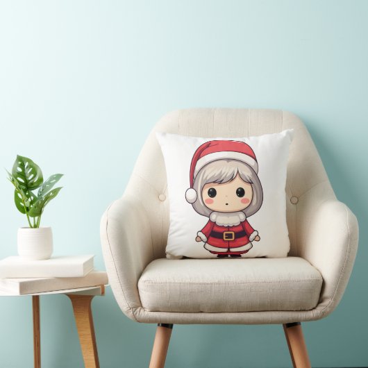 Niedlich Chibi Mrs. Claus Character Kissen (Stuhl )