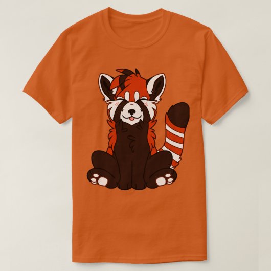 Niedlich Chibi Red Panda T-Shirt (Design vorne)