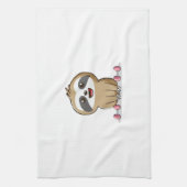 Niedlich Chibi Sloth Workout � Funny Kawaii Gym Ti Geschirrtuch (Vertikal)