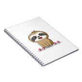 Niedlich Chibi Sloth Workout � Funny Kawaii Gym Ti Notizblock (Rechte Seite)