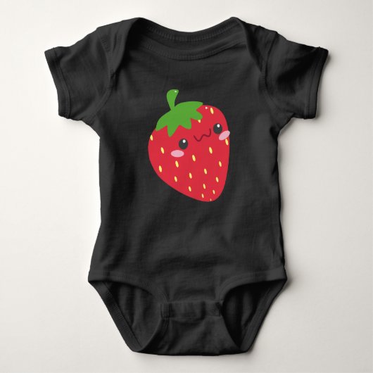 Niedlich Chibi Strawberry Baby Strampler (Vorderseite)