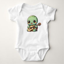 Niedlich Chibi Turtle Playing Guitar