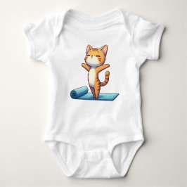 Niedlich Chibi Yoga Cat Baby Strampler