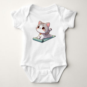 Niedlich Chibi Yoga Cat Baby Strampler