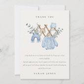 Niedlich Chic Boy Baby Kinderzimmer Essential Baby Dankeskarte (Vorderseite)