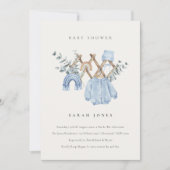 Niedlich Chic Boy Baby Kinderzimmer Essential Baby Einladung (Vorderseite)