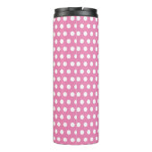 Niedlich Chic Classic Pink Polka Dots Anfangsbuchs Thermosbecher (Rückseite)