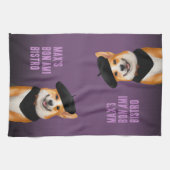 Niedlich Chic Corgi Dog Wearing Beret & Bandana Geschirrtuch (Horizontal)