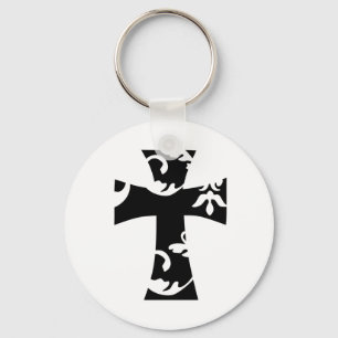 niedlich-chic-FLORAL-CROSS   Schlüsselanhänger