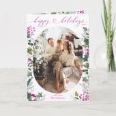 Niedlich Chic Foto Happy Holidays Karte (Vorderseite)