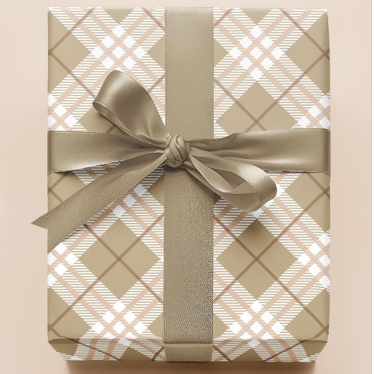 Niedlich Chic Herbst Herbst Tartan Kariert Geschenkpapier