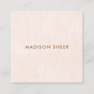 Niedlich Chic Light Pink Beauty Salon Quadratische Visitenkarte