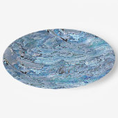 Niedlich Chic Lila Blue Imitats Sea Muschel Muster Pappteller (Schrägansicht)